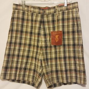 ARROW VINTAGE KHAKIS PLAID SHORTS MEN'S SIZE 34W